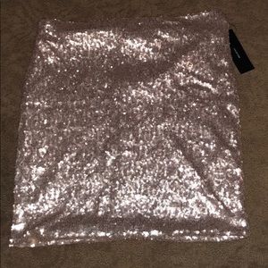 rose gold sequin skirt